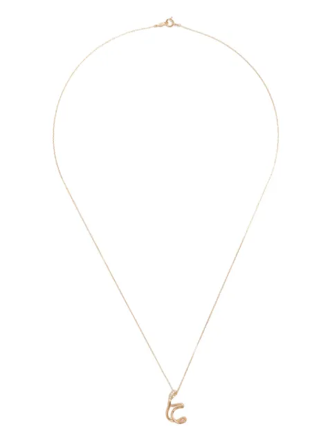 Charlotte Chesnais 18K yellow gold Letter T diamond necklace Gold FJCO007DIAT