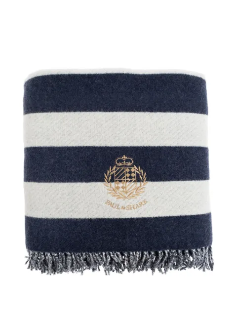 Paul & Shark striped embroidered blanket Blue 15317051