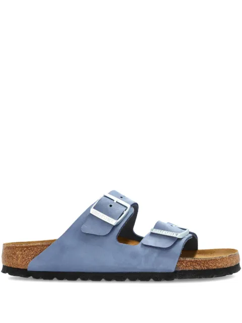 Birkenstock leather double-buckle flats sandals Blue 1030390