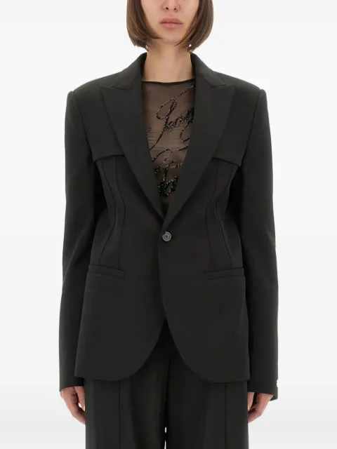 Jean Paul Gaultier single-breasted blazer Black 2503WJA010W002