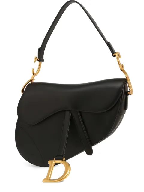 Christian Dior Pre-Owned Saddle leather handbag Black 420942