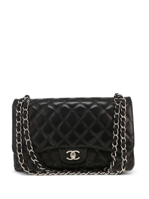 CHANEL Pre-Owned 2012 Timeless Jumbo quilted leather cross body bag Black 404599