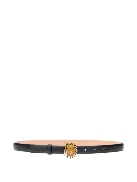 Roberto Cavalli striped-embellished leather belt Black VKC001PZ796