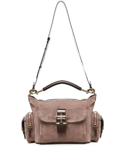 Chloé suede buckle cross-body bag Neutrals CHC25US533P37