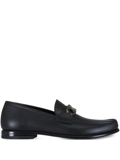 Ferragamo Gancini buckle loafers Black 784445