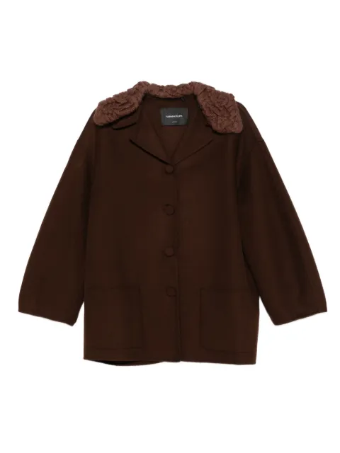 Fabiana Filippi textured-collar buttoned jacket Brown CTD215F260L6040000