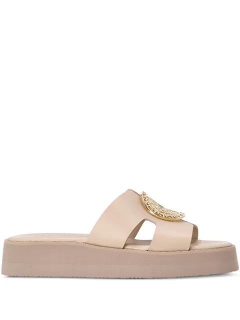 Kotris Sandals platform leather medallion sandals Neutrals 18630D