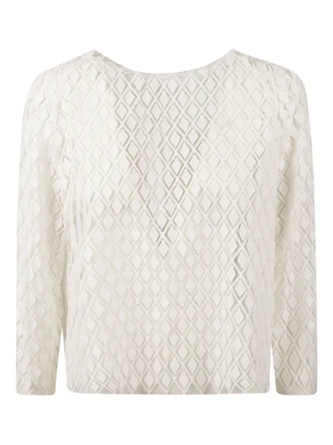 Max Mara Trento diamond-pattern lace jacket Neutrals 2421196026600