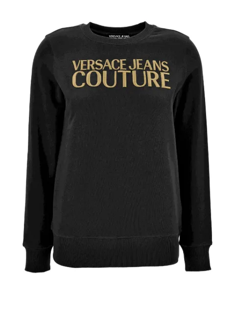 Versace Jeans Couture logo-embroidered sweatshirt Black 79HAIT06CF01T
