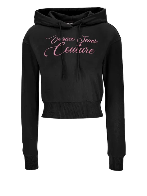 Versace Jeans Couture logo-print hoodie Black 79HAIT05CF01T
