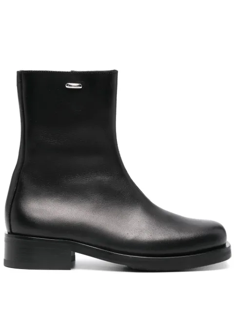 OUR LEGACY leather side-zip boots Black COCBB