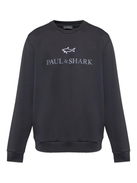 Paul & Shark shark-logo cotton sweatshirt Black 15311845