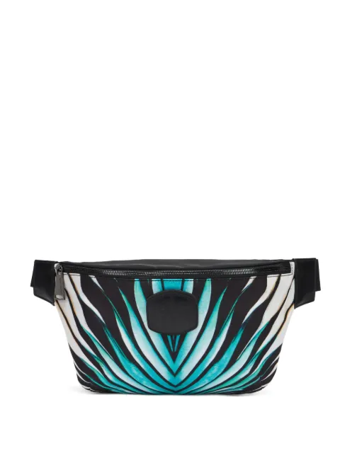 Roberto Cavalli leaf-print belt bag Blue VRB003PZY02