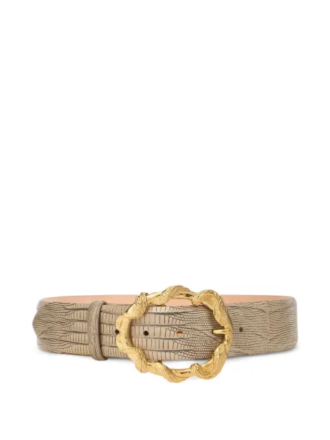 Roberto Cavalli cobra-print snake-buckle belt Neutrals VWC001PZ119
