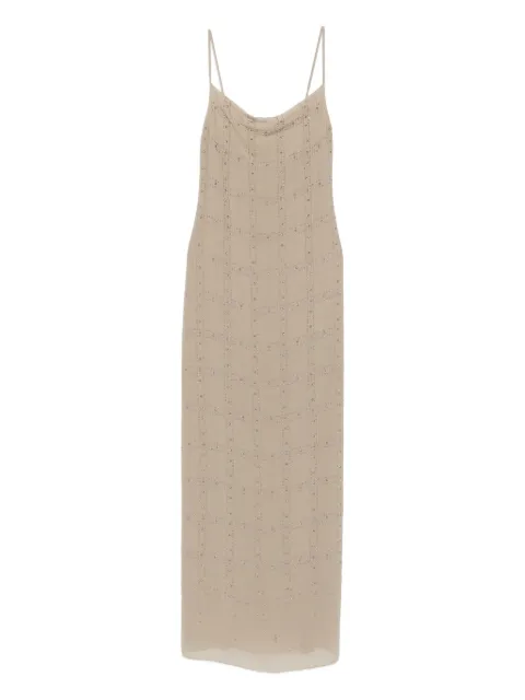 Patrizia Pepe stud-embellished dress Neutrals 8A1563A635