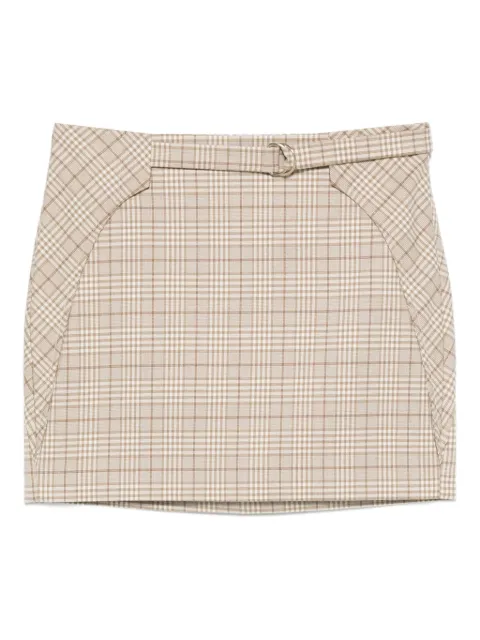 Patrizia Pepe plaid-pattern mini skirt Neutrals 8G0480A621B