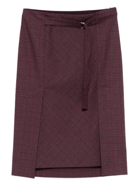 Patrizia Pepe checked midi skirt Red 8G0479A621