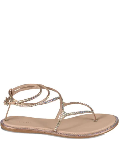 Le Silla Belen crystal-embellished flat sandals Neutrals 1220B020MTPP152
