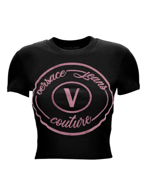 Versace Jeans Couture logo-print T-shirt Black 79HAHE04CJ02E