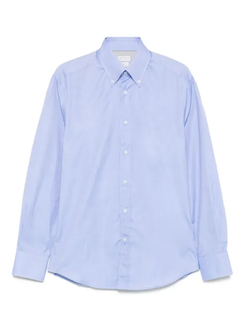 Brunello Cucinelli button-down cotton shirt Blue MBUC41716C038