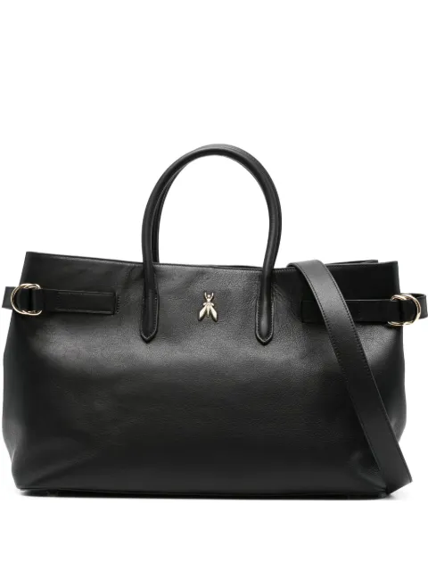 Patrizia Pepe New Business leather tote bag Black 8B0270L162