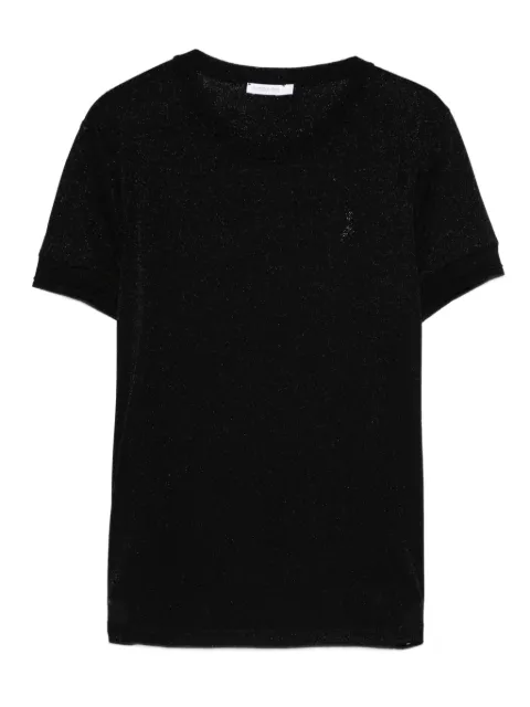 Patrizia Pepe fine-knit short-sleeved T-shirt Black 8K0278K128