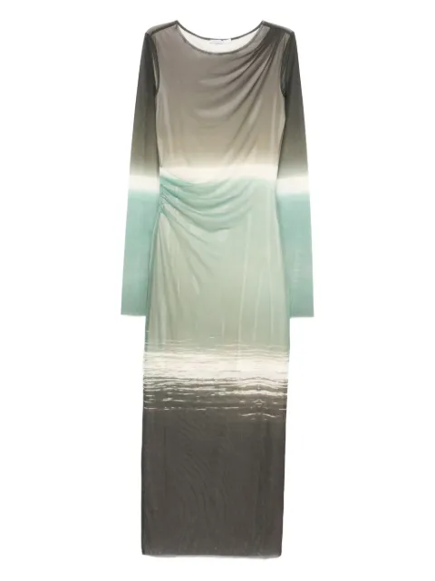 Patrizia Pepe degradé-print midi dress Green 8A1578J324