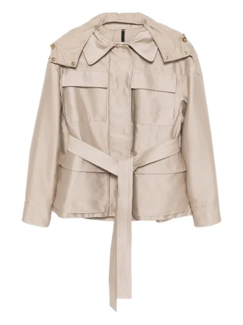 Moncler embroidered-logo jacket Neutrals 1A00046598Q4