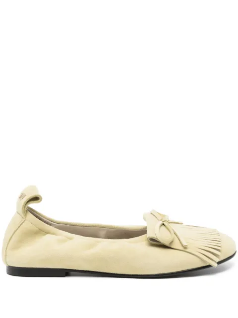 Open YY Bun suede flats Yellow YY253SH001