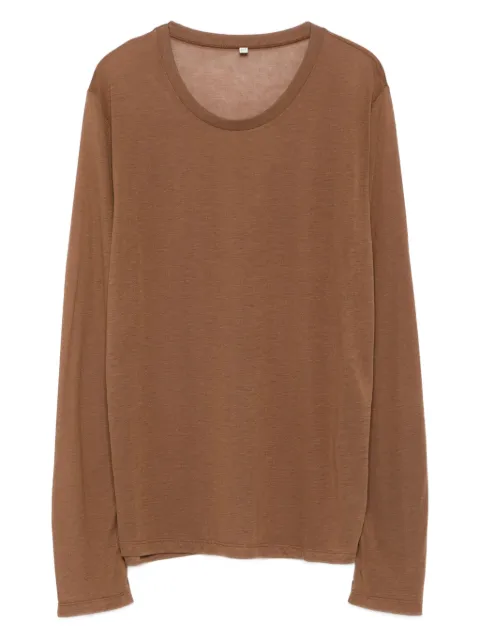Baserange round-neck long-sleeve top Brown TOLSBL000
