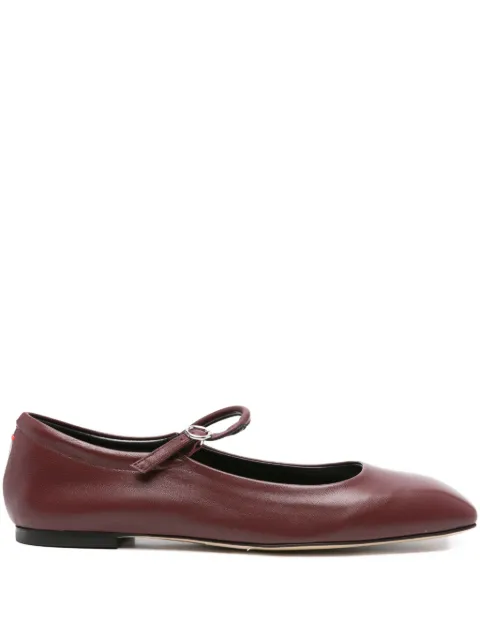 Aeyde leather buckle flat pumps Red A11FL0548001012