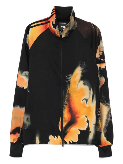 Y-3 AOP abstract-print zip-up jacket Black KA9622