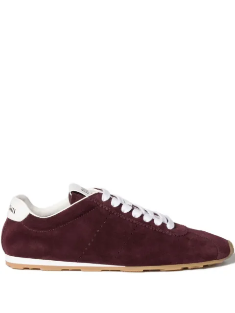 Miu Miu Plume suede sneakers Red 5E114EF005054