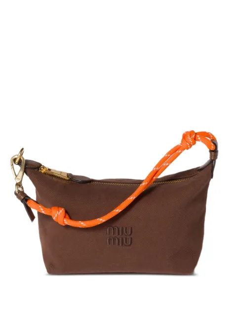 Miu Miu Spirit gabardine mini bag Brown 5NE8412IA7