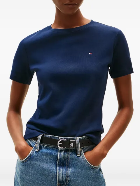 Tommy Hilfiger embroidered-logo cotton T-shirt Blue WW0WW40587