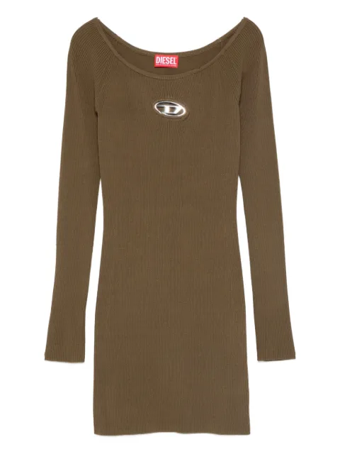 Diesel ribbed logo-detail dress Green A141880DLAX