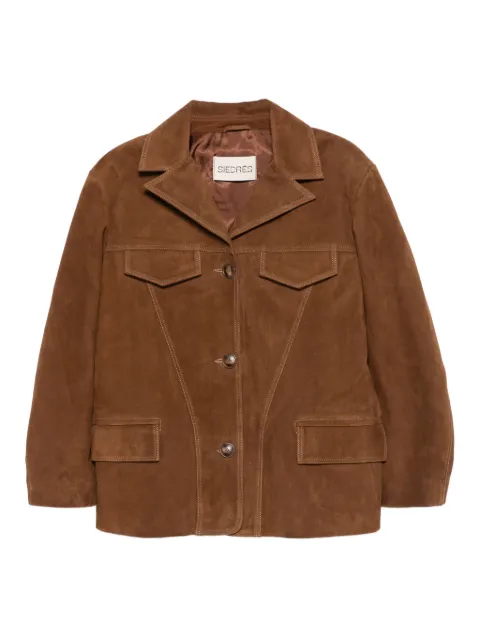SIEDRES button-up flap-pockets jacket Brown WPF25CJ05