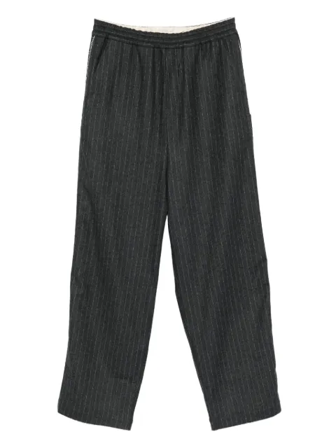 Isabel Benenato pinstripe elasticated-waist trousers Grey UW42F25