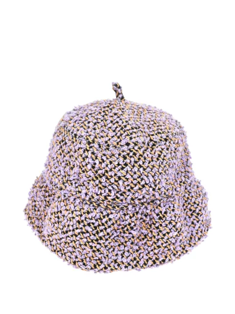 CHANEL Pre-Owned 1994 tweed bucket hat Purple HT165560