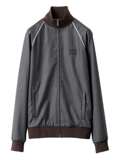 Miu Miu pinstripe zip jacket Grey ML1323SOOO174X