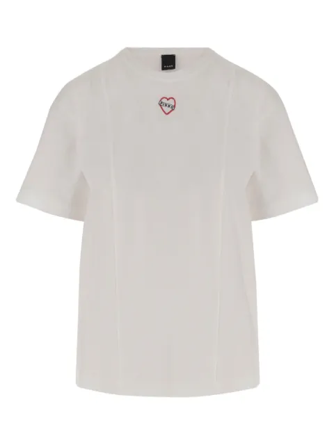 PINKO logo-detail short-sleeved T-shirt White 105665A2IB