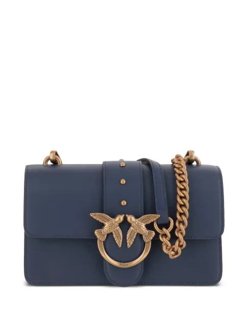PINKO Love Bag One small crossbody bag in leather Blue 105856A0F1