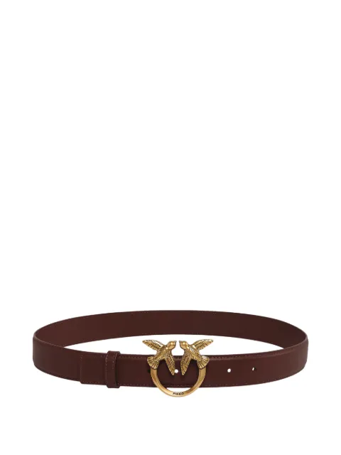 PINKO Love Birds leather belt 3cm Brown 100125A0F1