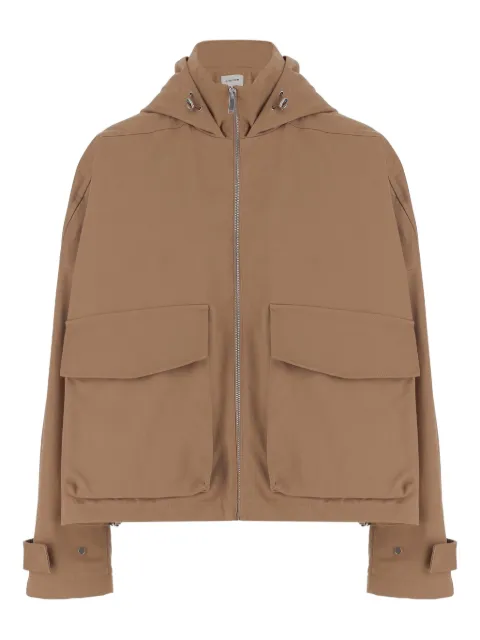 ARMARIUM high-collar patch-pocket hooded jacket Brown ARMTMJ020DR01003