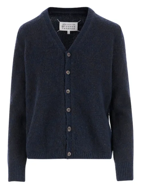 Maison Margiela button-front stitching cardigan Blue S51HP0023M1315