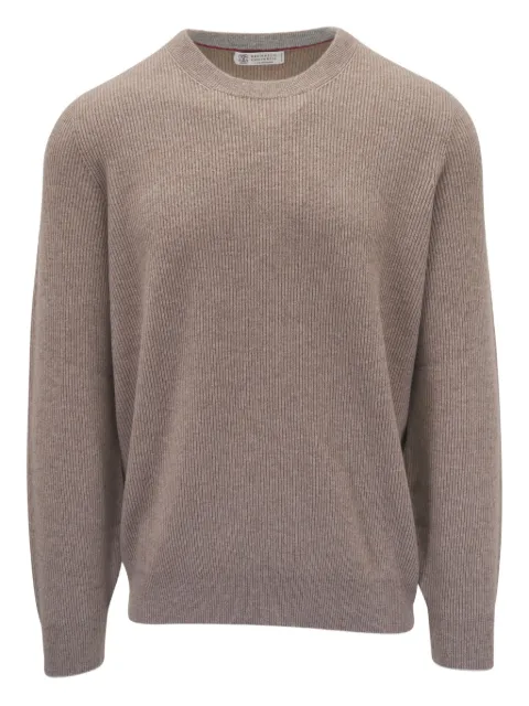 Brunello Cucinelli ribbed-knit cashmere sweater Brown M2229510CSJ89