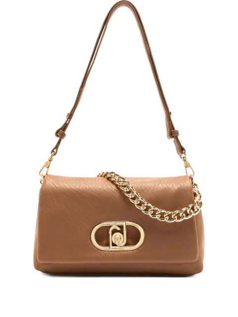LIU JO medium LaPuffy logo-plaque chain-strap shoulder bag Brown AF5138E0161