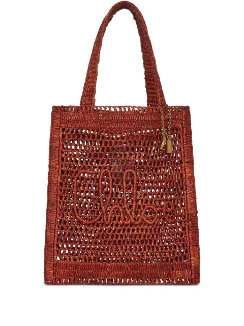 Chloé Summer Banana raffia tote bag Brown CH25US901P08