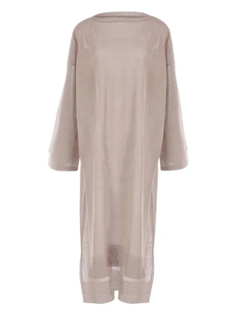 Alaïa boat-neck midi dress Neutrals AA9R2712K090B120