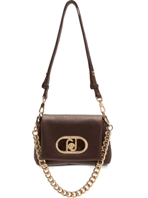 LIU JO small LaPuffy logo-plaque chain-strap shoulder bag Brown AF5269E0161
